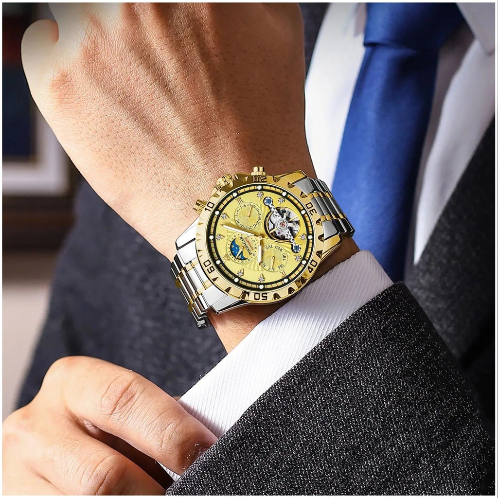 Reloj Automático para Hombre con Esfera de Visualización Completa