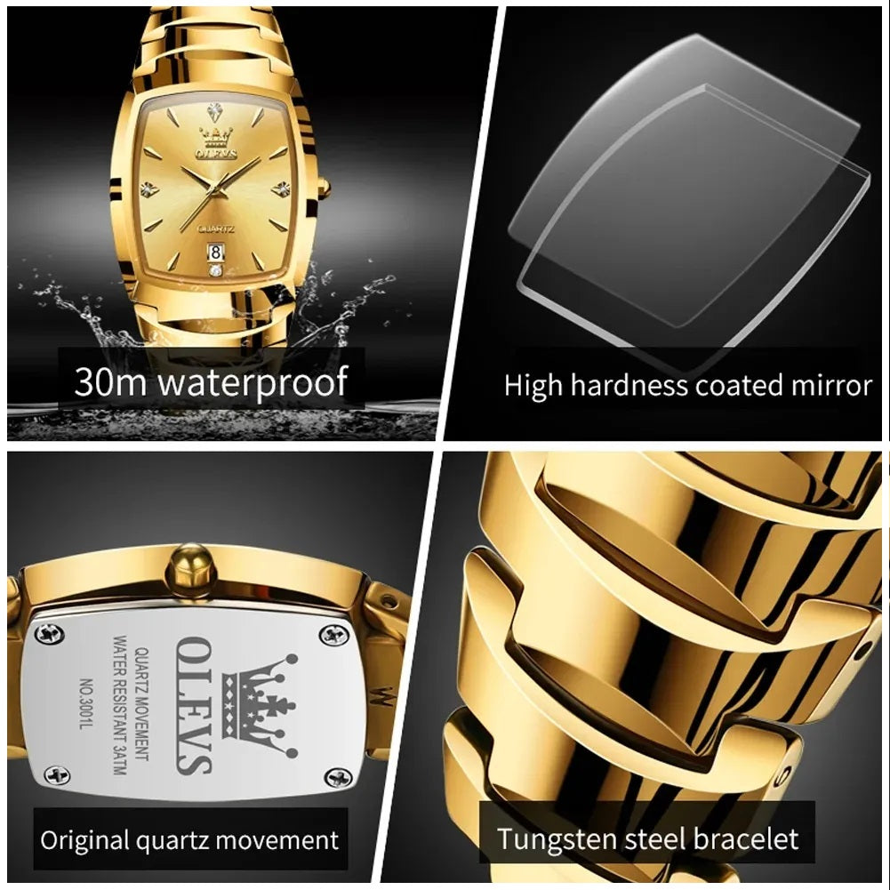 Reloj para Hombre Cuarzo Japonés, Resistente al Agua 30M
