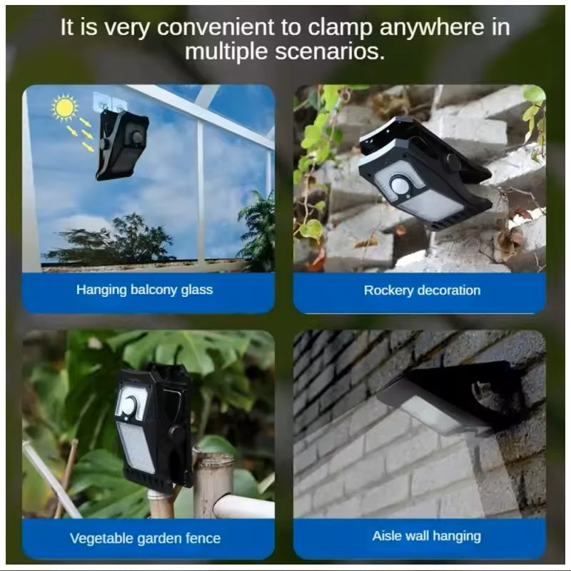 Luz Solar LED Clip 75 lm/w Temperatura 6000K 2000mAh IP55 Cálida