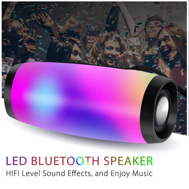 Parlante Bluetooth Resistente al Agua con Luz LED – Blanco
