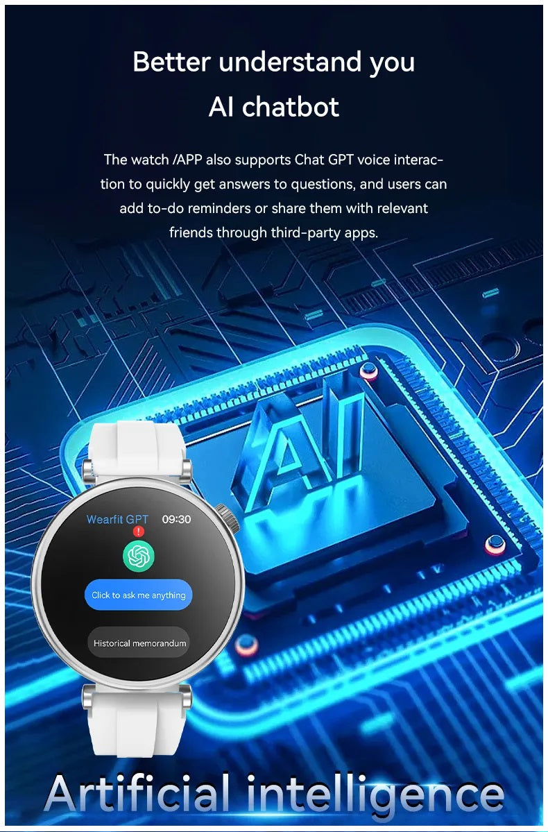 Smartwatch DS5 Mini Mujer con Correas de Silicona y Metálica