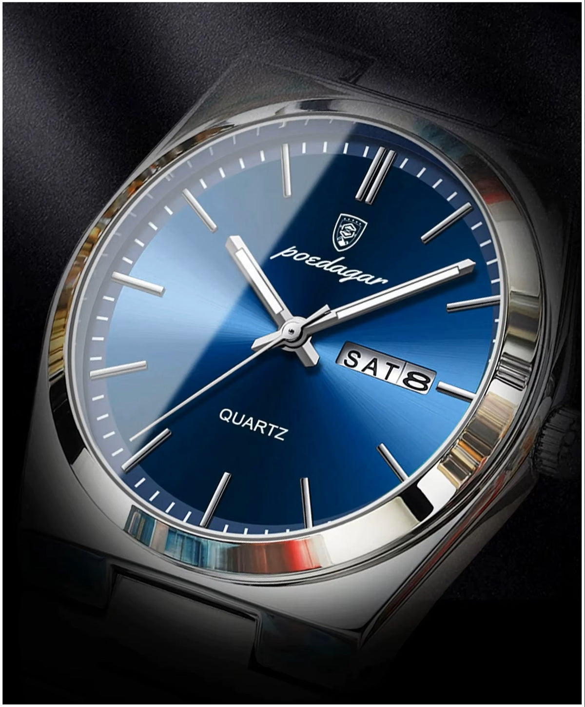 Reloj Hombre 40 mm Redondo Cuarzo Día Fecha Hardlex 3 ATM - imagen 4