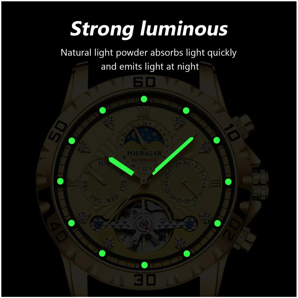 Reloj Automático para Hombre con Esfera de Visualización Completa