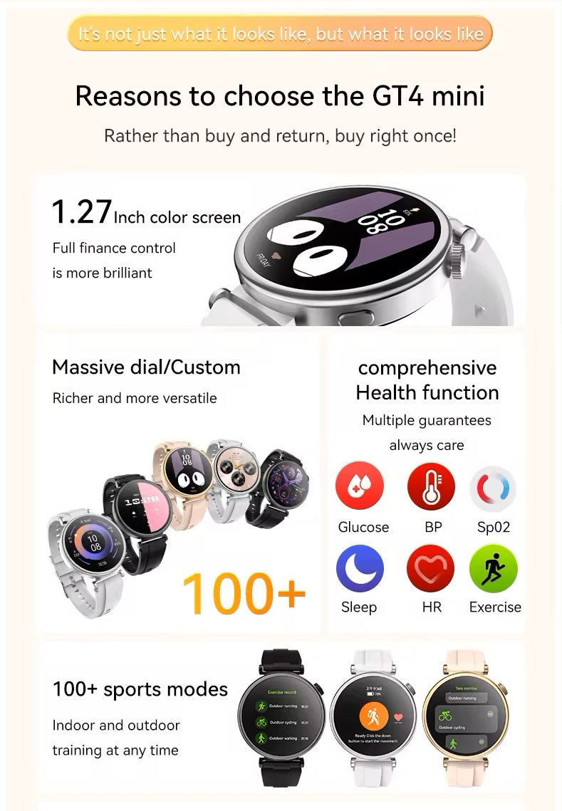 Smartwatch DS5 Mini Mujer con Correas de Silicona y Metálica