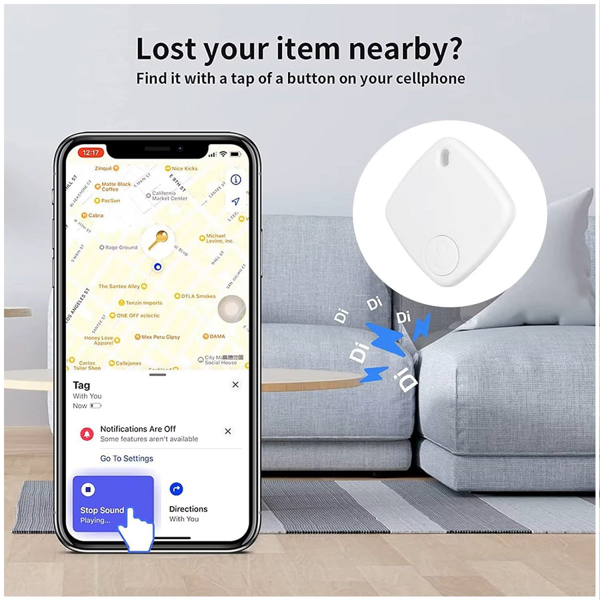 Localizador Bluetooth Anti-Pérdida para Llaves y Mascotas