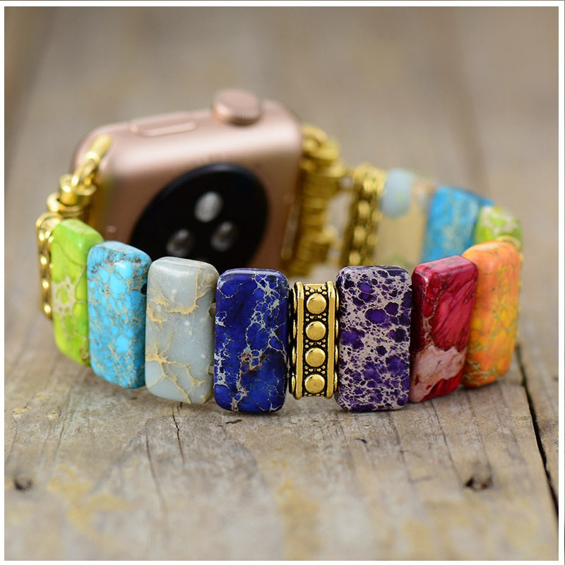 Correa Elástica de Piedras Naturales para Apple Watch 42/44 mm