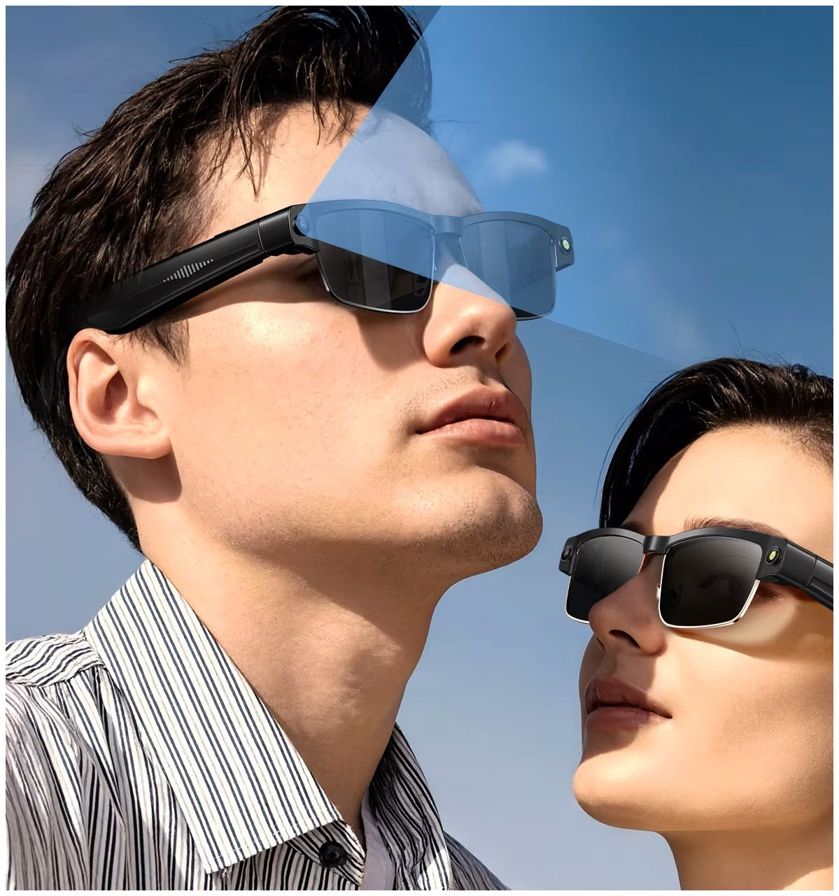 Gafas Inteligentes Cámara HD 8MP, Grabación 1200P, Traducción AI, WiFi