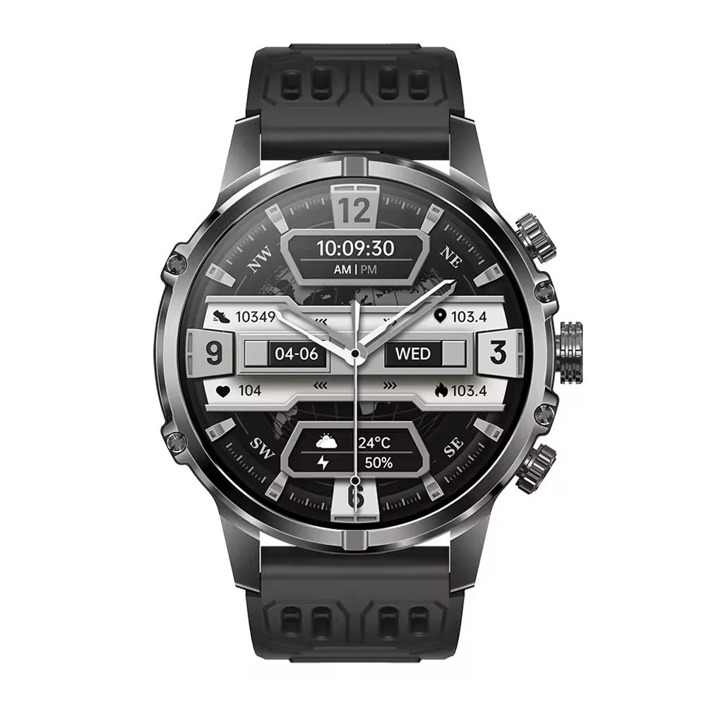 Smartwatch Deportivo Táctico AMOLED 1.75” IP67, 600mAh, Bluetooth HD