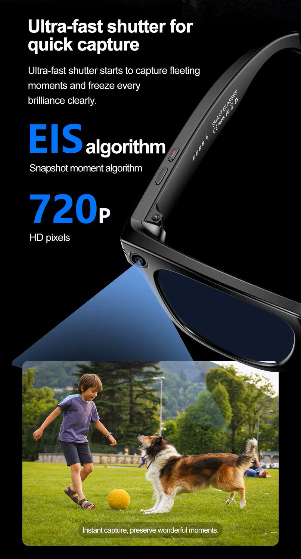 Gafas M01 Cámara HD, ChatGPT, Traducción y Reducción de Ruido