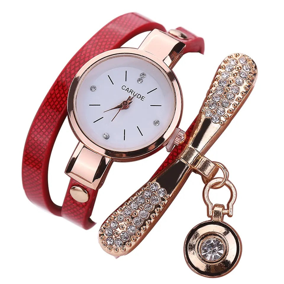 Reloj Personalizado para Mujeres con Incrustaciones y Pulsera