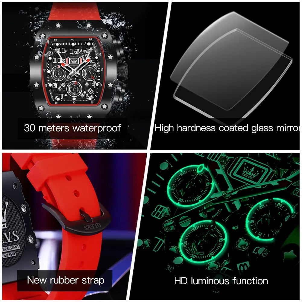 Reloj Deportivo para Hombre Correa Silicona y Cristal Zafiro
