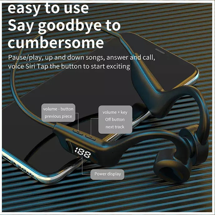 Audífonos Bluetooth Open-Ear Bone Conduction IPX5
