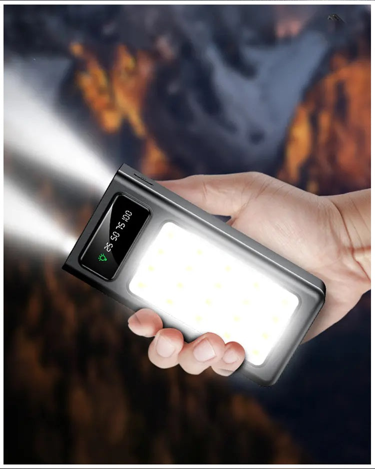 Power Bank 30000mAh Carga Rápida y Luz de Emergencia