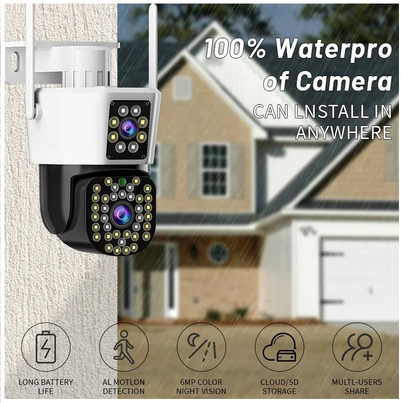 Cámara WiFi Doble Lente 360° Full HD con Visión Panorámica