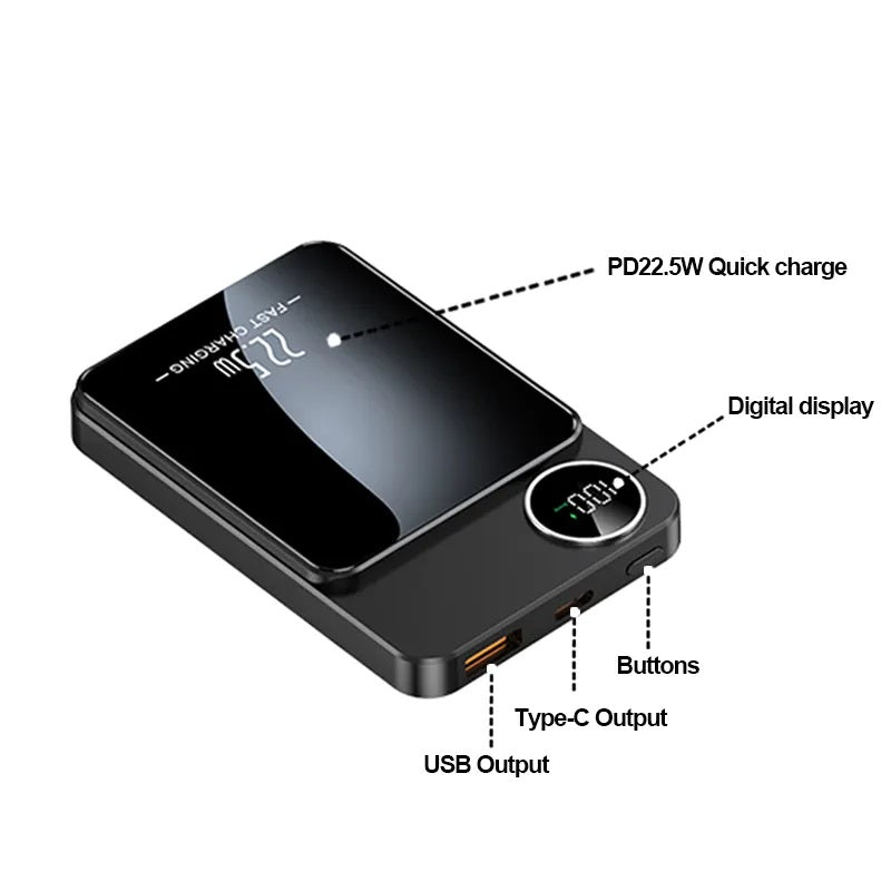 Power Bank Magnética carga Inalámbrica 30000mAh 22W