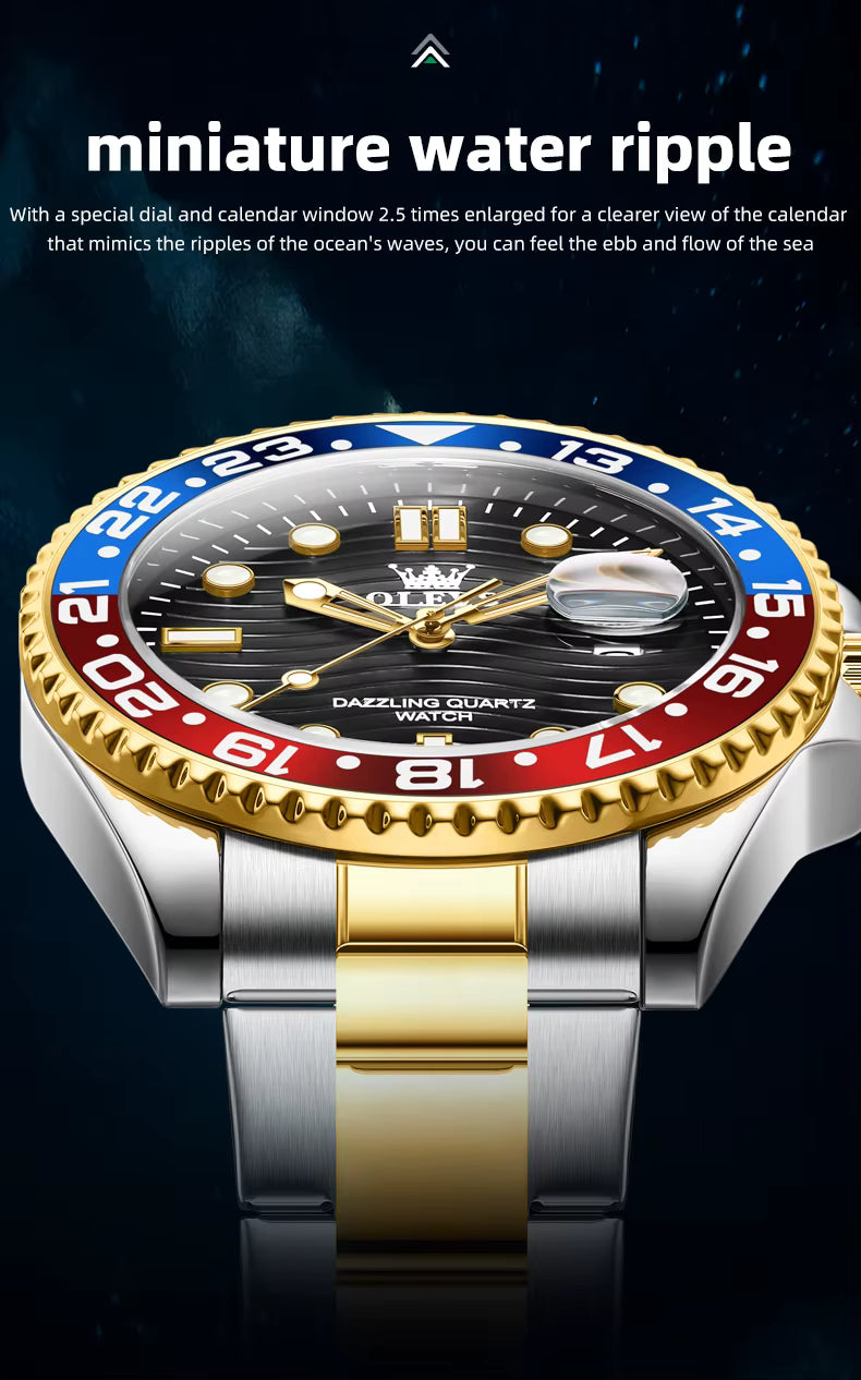 Reloj Hombre Deportivo y de Lujo Correa de Acero Inoxidable