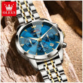 Reloj Hombre Acero Inoxidable Azul con Cronógrafo