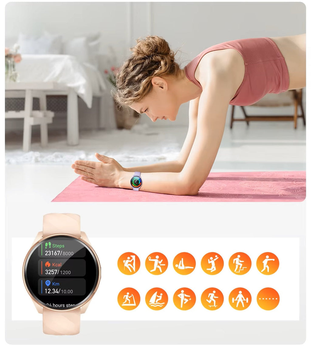 Smartwatch Mujer Llamadas Bluetooth, Actividad y Bienestar
