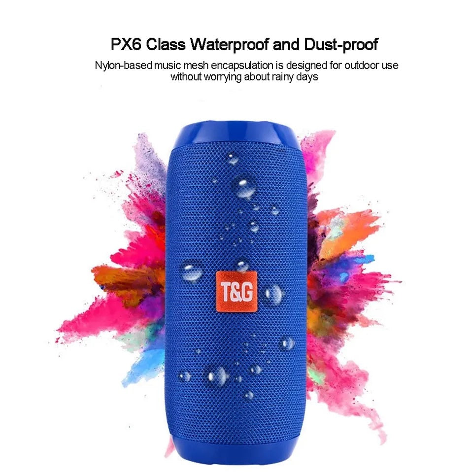 Parlante Bluetooth Resistente al Agua con Luz LED – Azul