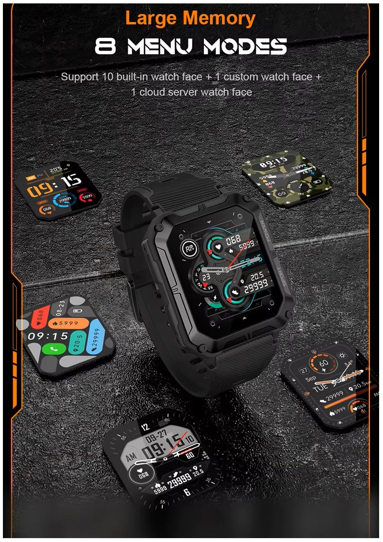 Smartwatch C20 Pro 1,83" HD, Llamadas Bluetooth e IP68