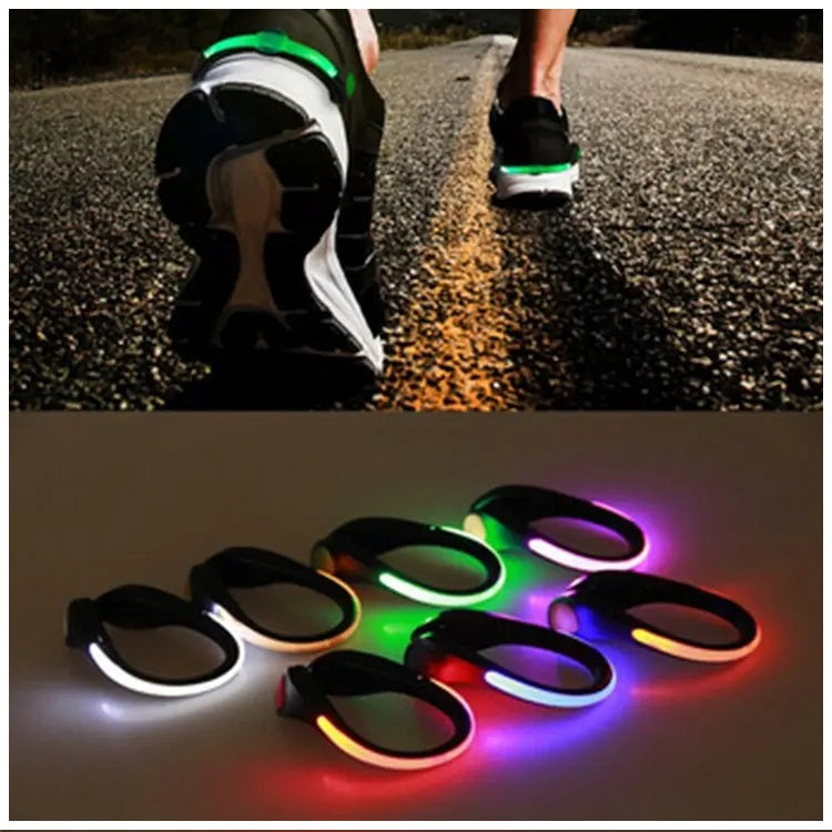 Luces Led Deportivas para Zapatillas Bicicleta Pulsera 2 Unidades