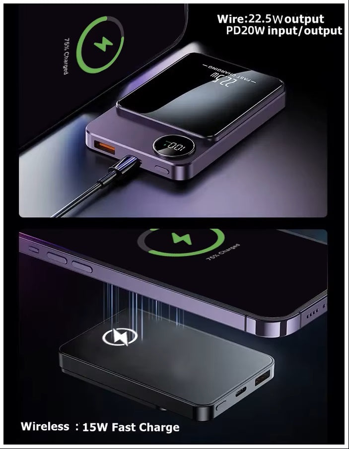 Power Bank Magnética carga Inalámbrica 30000mAh 22W