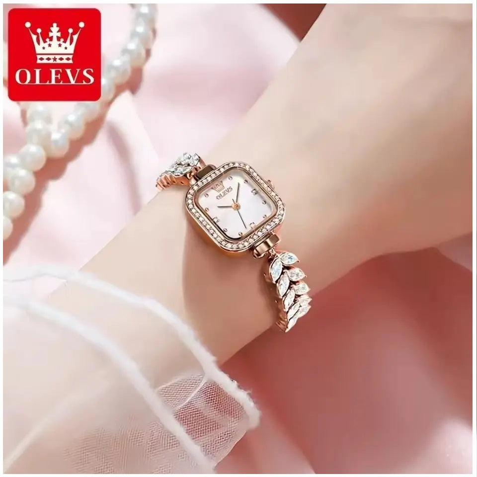 Reloj de Mujer Elegante con Diseño de Sirena, Cristales de Zirconia