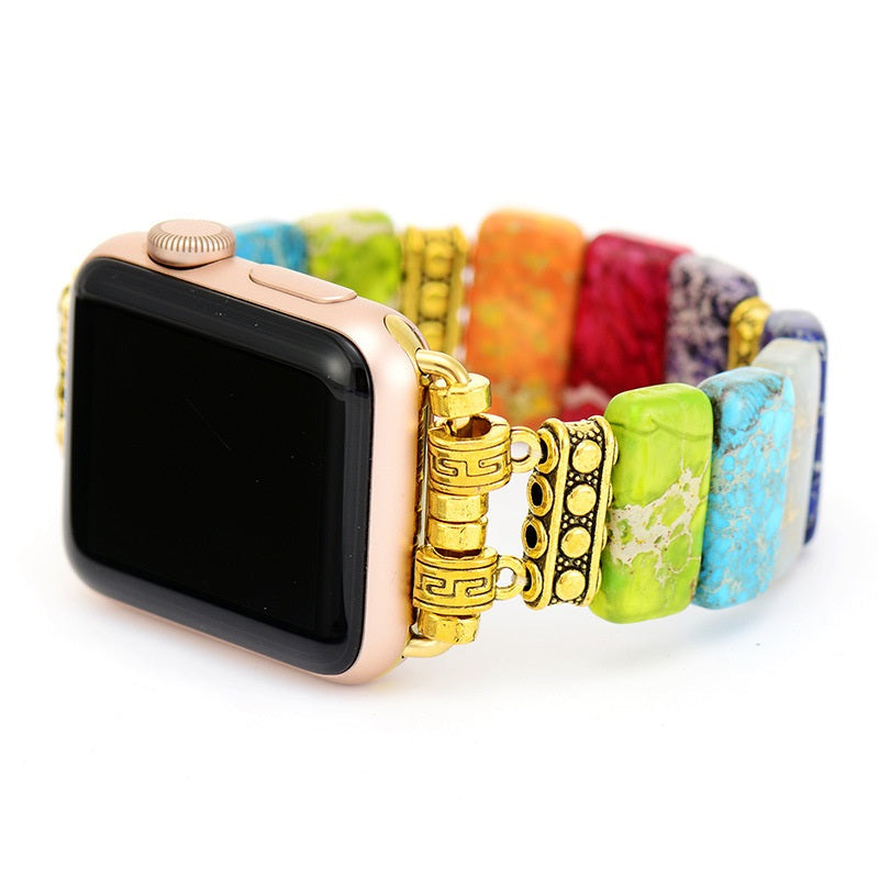 Correa Elástica de Piedras Naturales para Apple Watch 42/44 mm