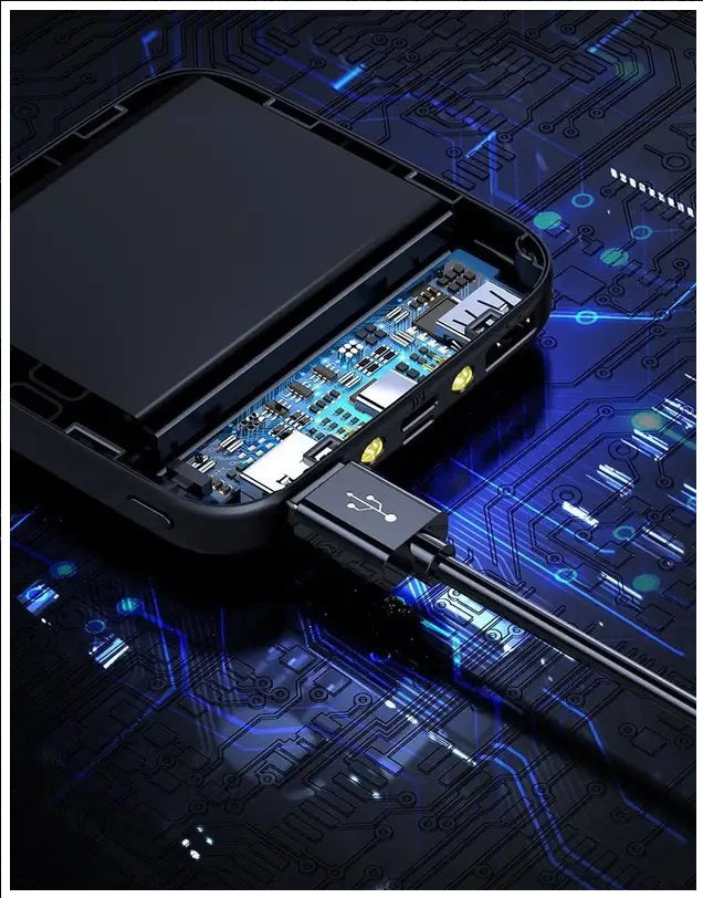 Power Bank 10000mAh 2 USB Micro USB Linterna Negro