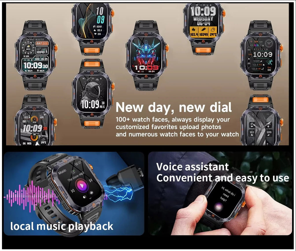 Smartwatch Deportivo NX20 Llamadas Bluetooth Música Linterna IP68