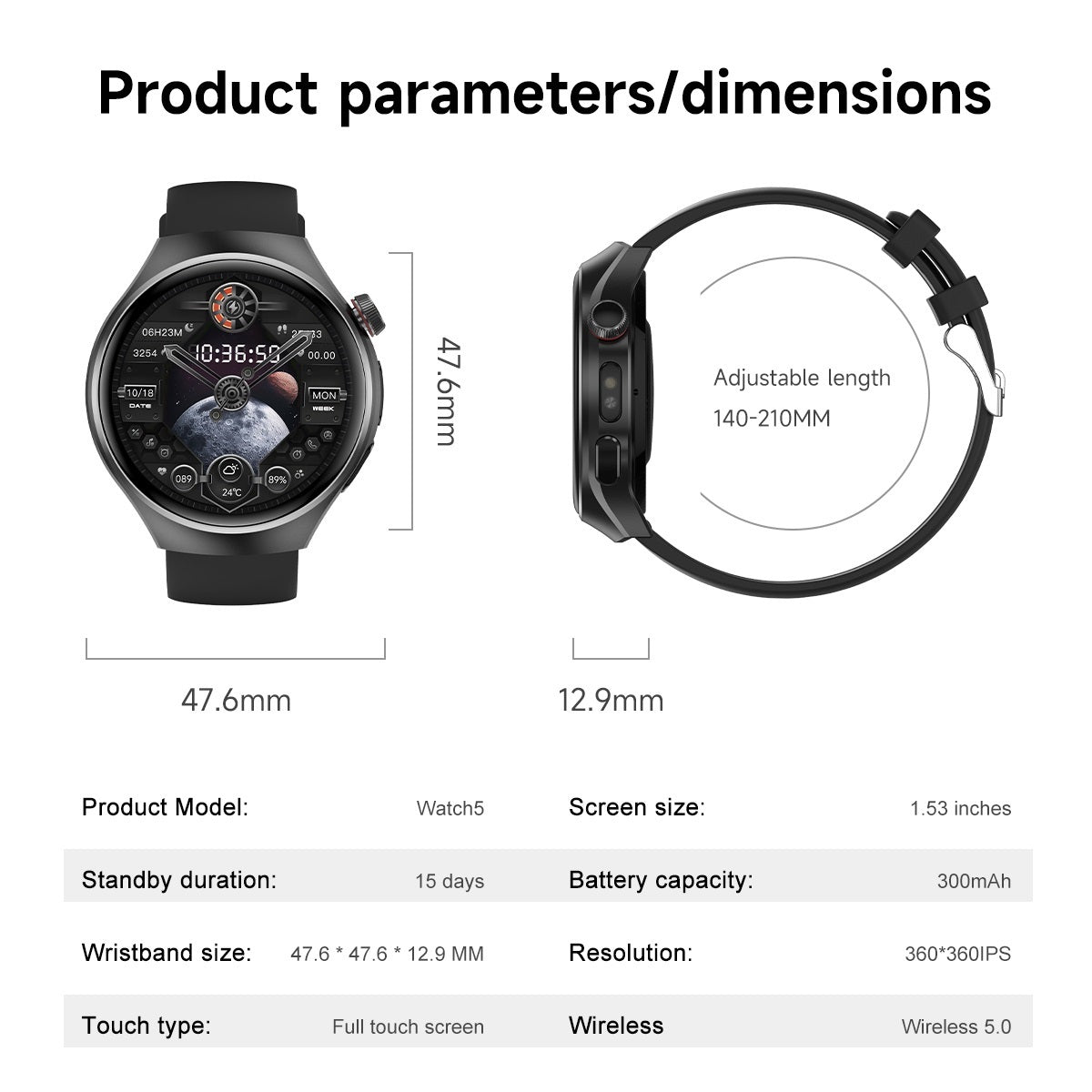 Smartwatch Llamadas Bluetooth, Actividad y Bienestar