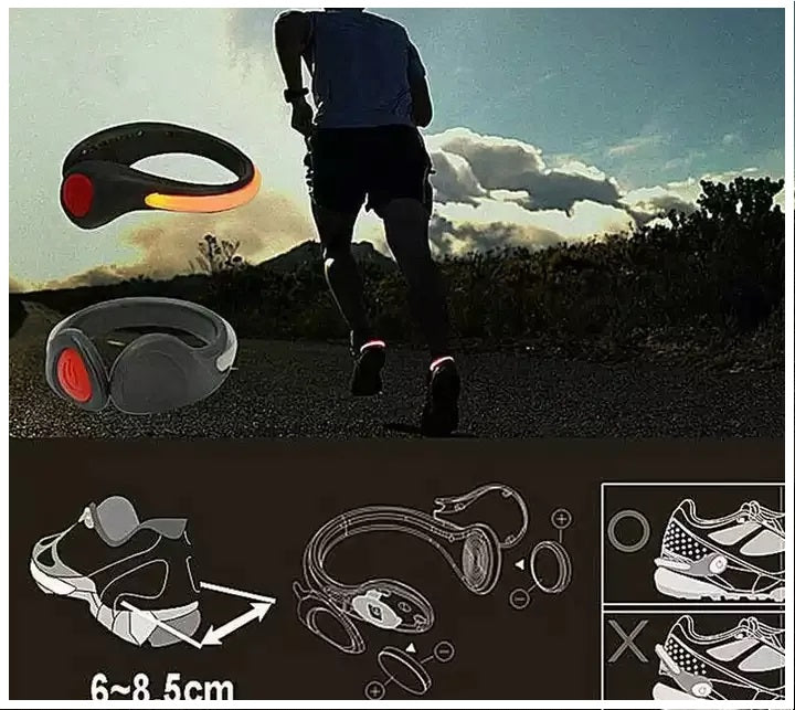 Luces Led Deportivas para Zapatillas Bicicleta Pulsera 2 Unidades