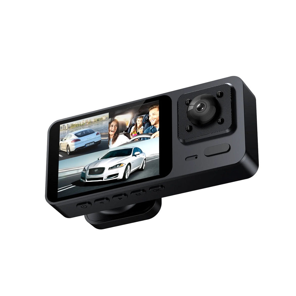 Cámara Dashcam de 3 Lentes Full HD 1080P, Visión Nocturna, Sensor G