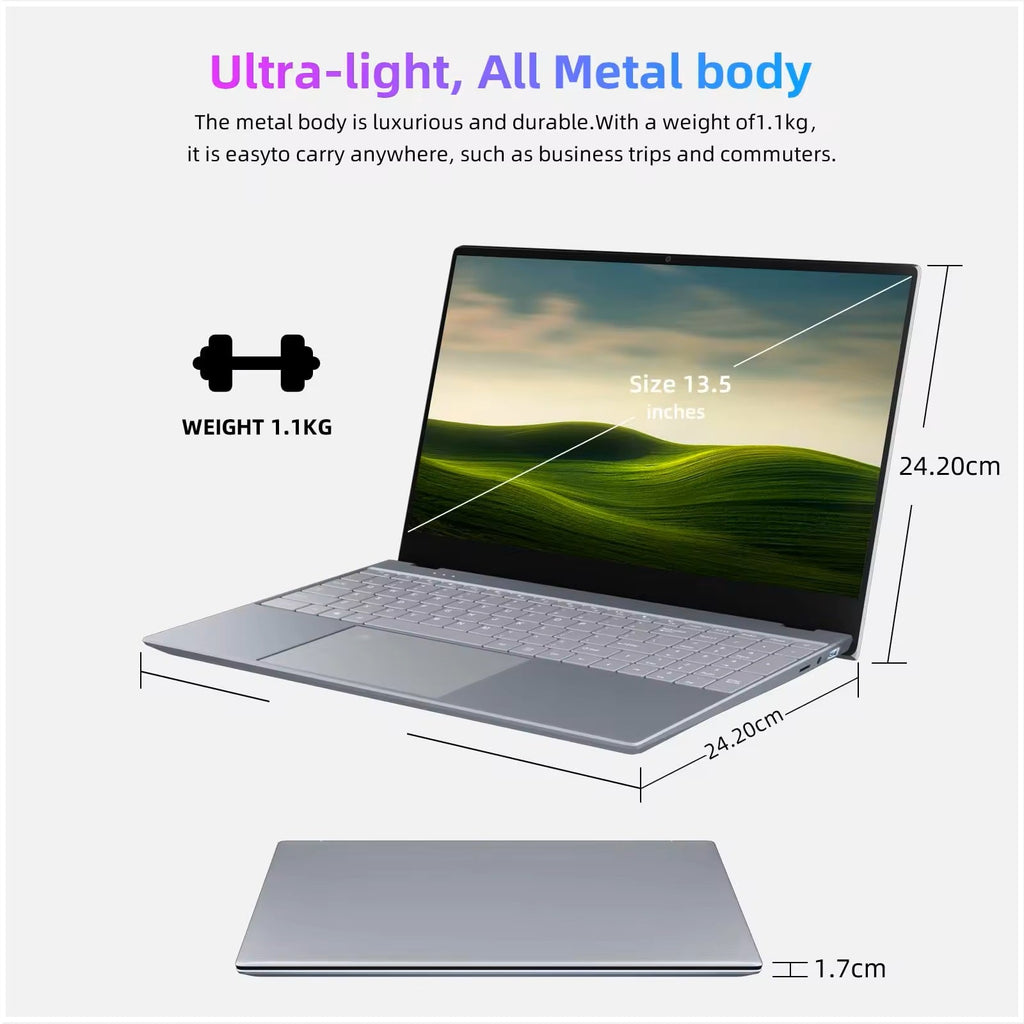 Notebook E140 14", Intel Celeron N4000, 6GB RAM, 128GB SSD