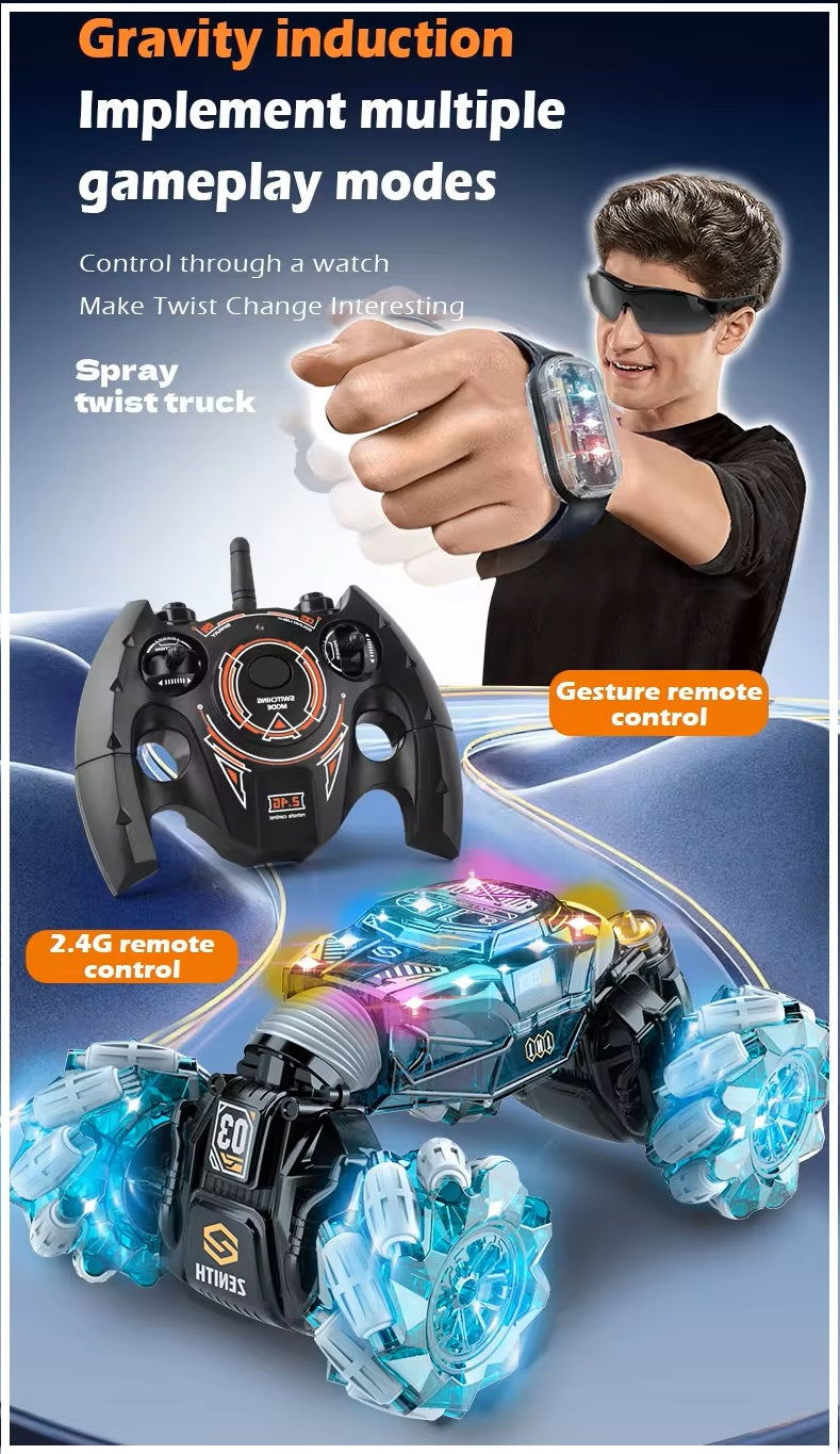 Auto Acrobático Doble Cara 4X4 RC Control Remoto Gestos 2.4G