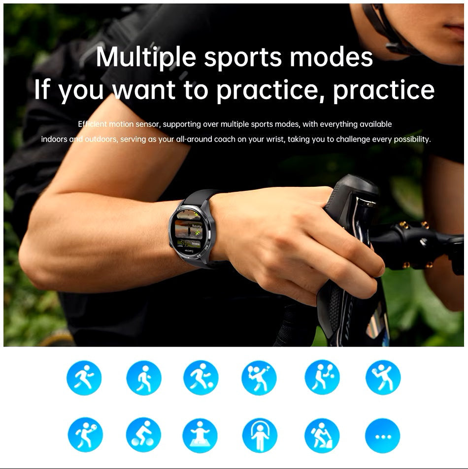 Smartwatch GT5 Pro con Correas Metálica y Silicona, Bienestar 24/7