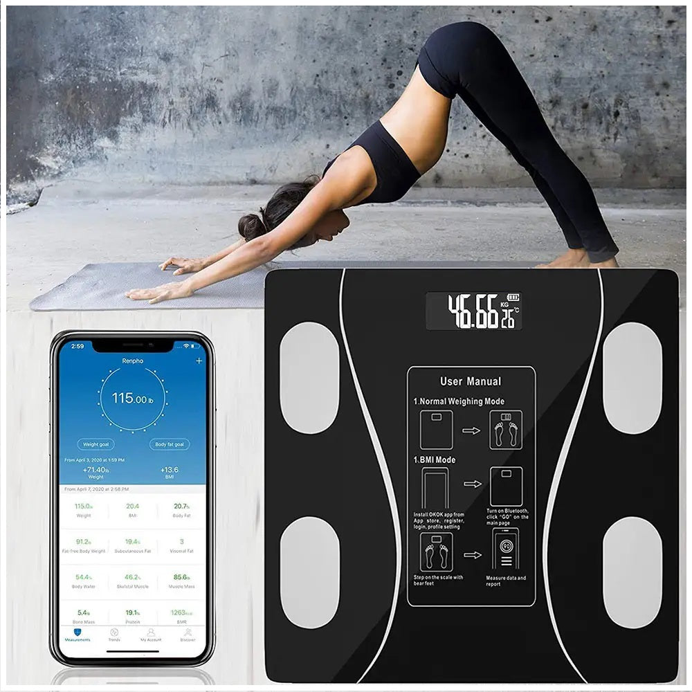 Pesa Balanza Digital Avanzada 180Kg 79 Análisis Composición Corporal