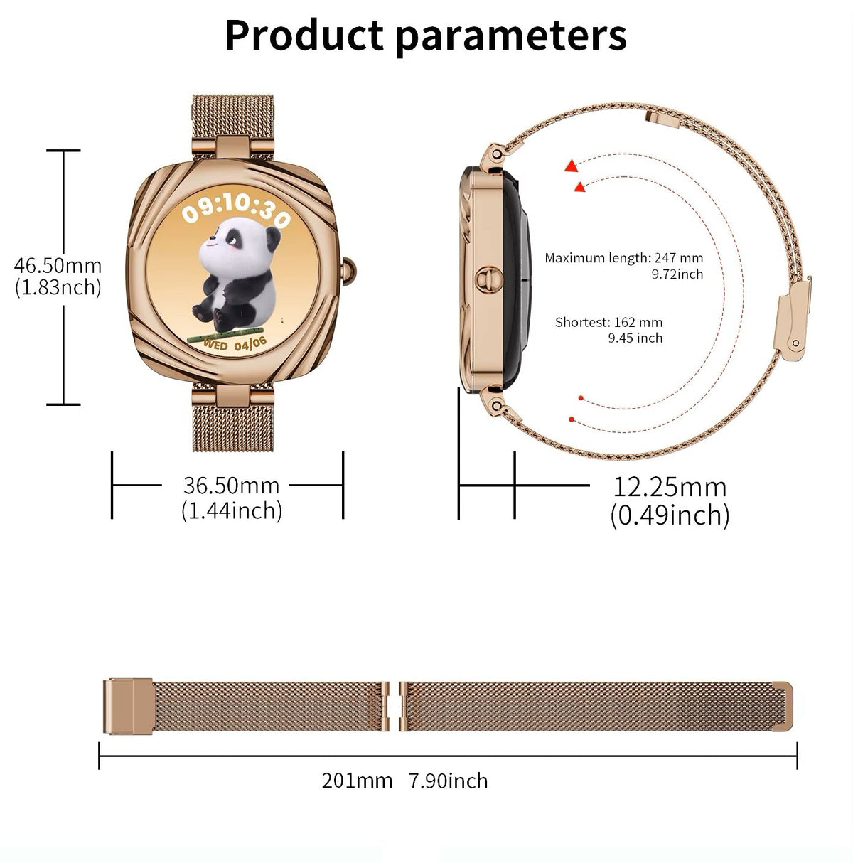 Smartwatch Elegante AW5 AMOLED 220mAh IP68 Bienestar