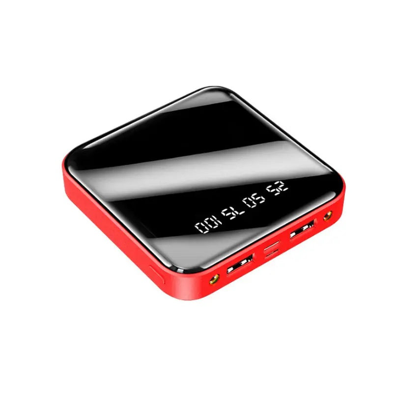 Power Bank 10000mAh 2 USB Micro USB Linterna Rojo