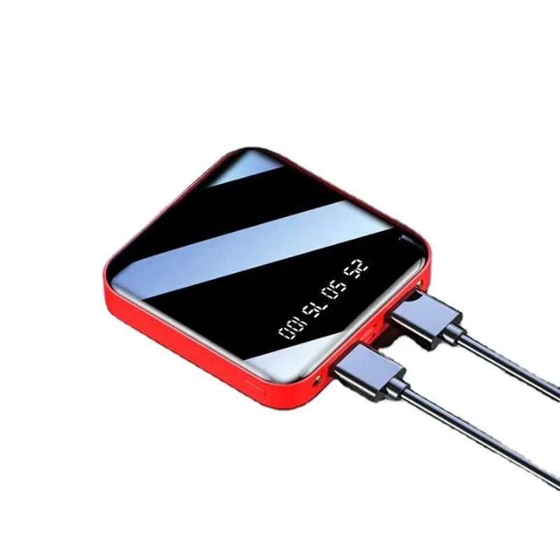 Power Bank 10000mAh 2 USB Micro USB Linterna Rojo
