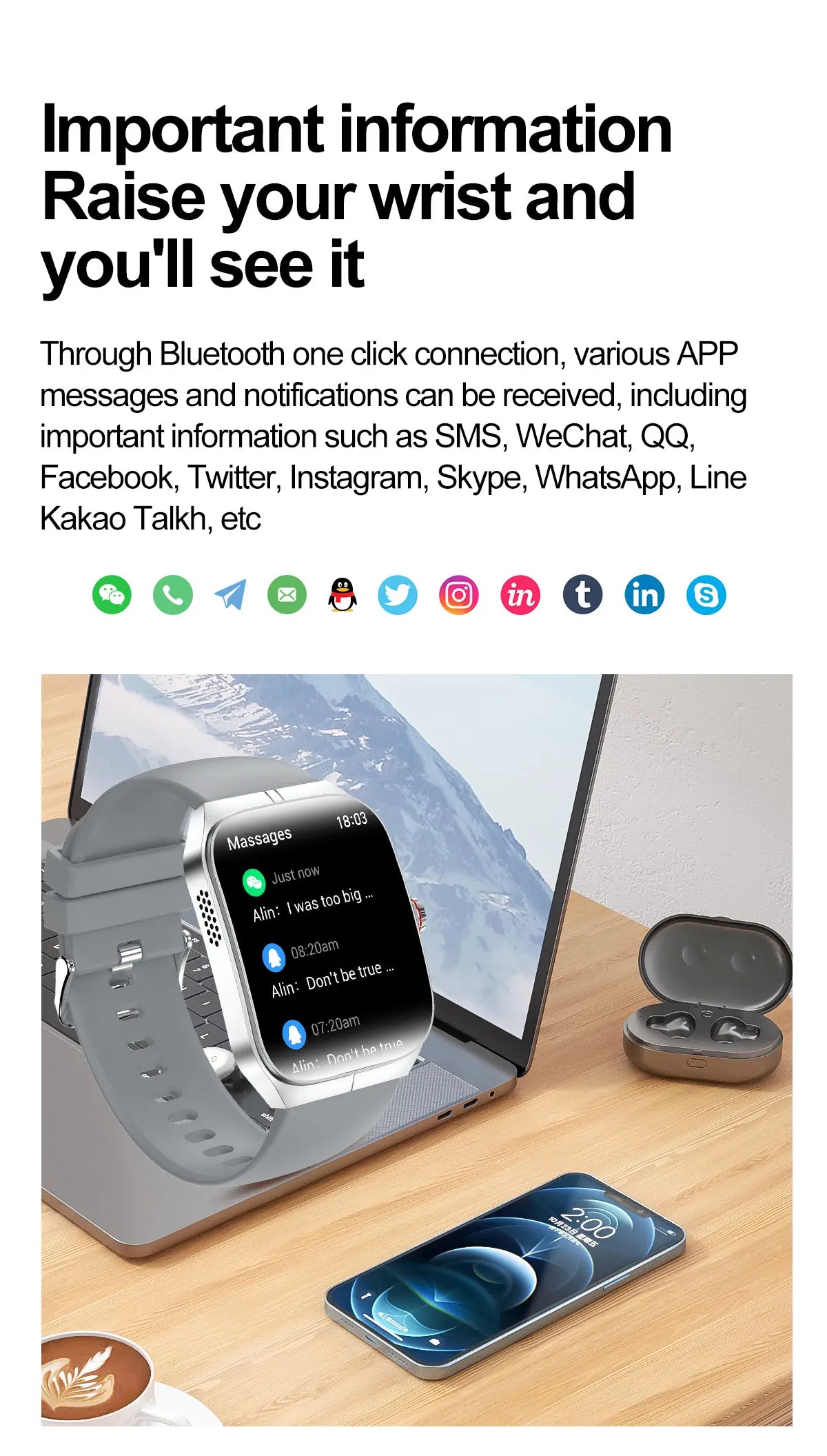 Smartwatch HK80 Pantalla AMOLED 1.95 pulgadas, IP68 Bienestar Deporte