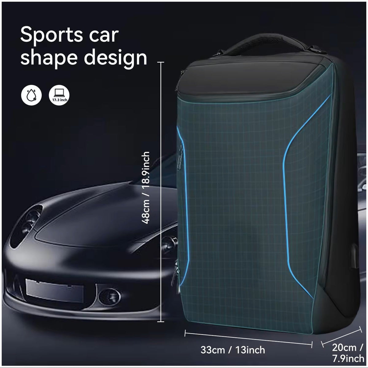 Mochila Resistente al Agua Multifuncional Carga USB Ideal Viajes