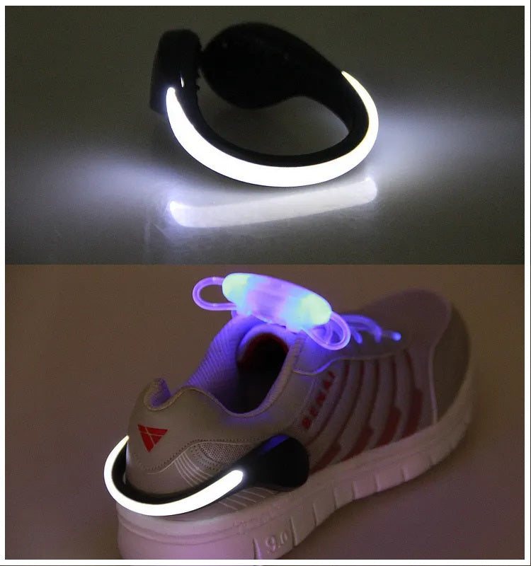 Luces Led Deportivas para Zapatillas Bicicleta Pulsera 2 Unidades