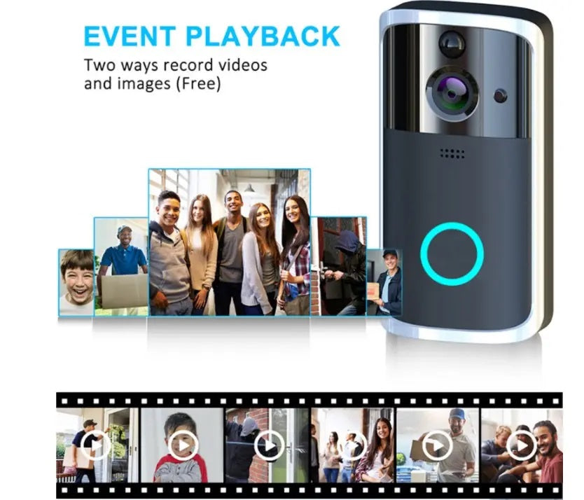Cámara Portero WiFi Doorbell con Timbre y Control por Smartphone