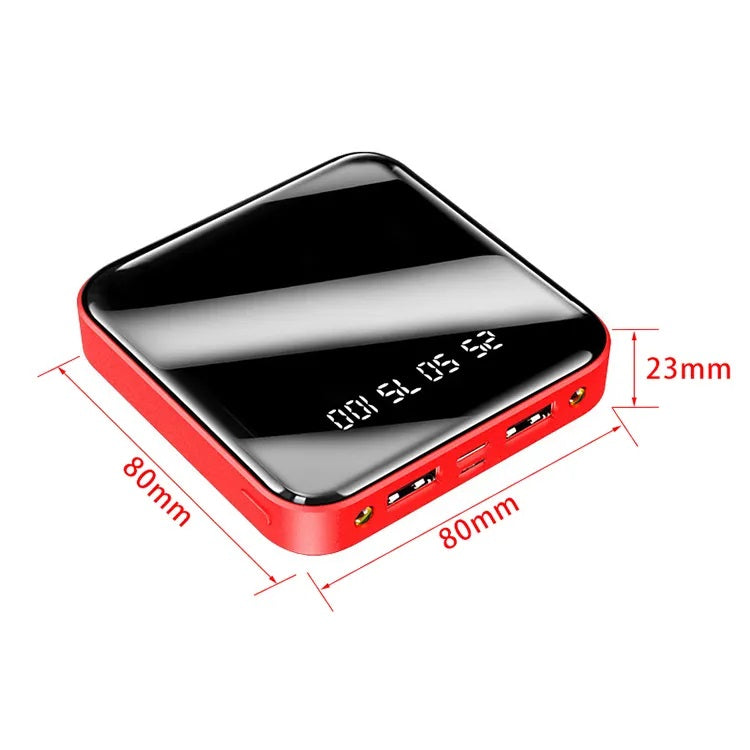 Power Bank 10000mAh 2 USB Micro USB Linterna Rojo