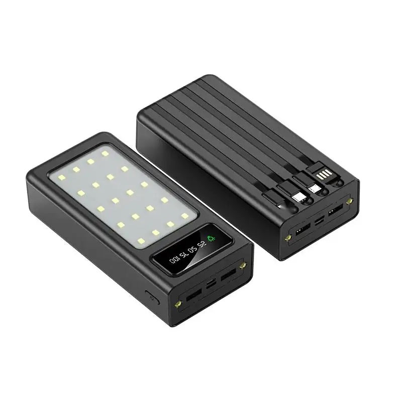 Power Bank 30000mAh Carga Rápida y Luz de Emergencia