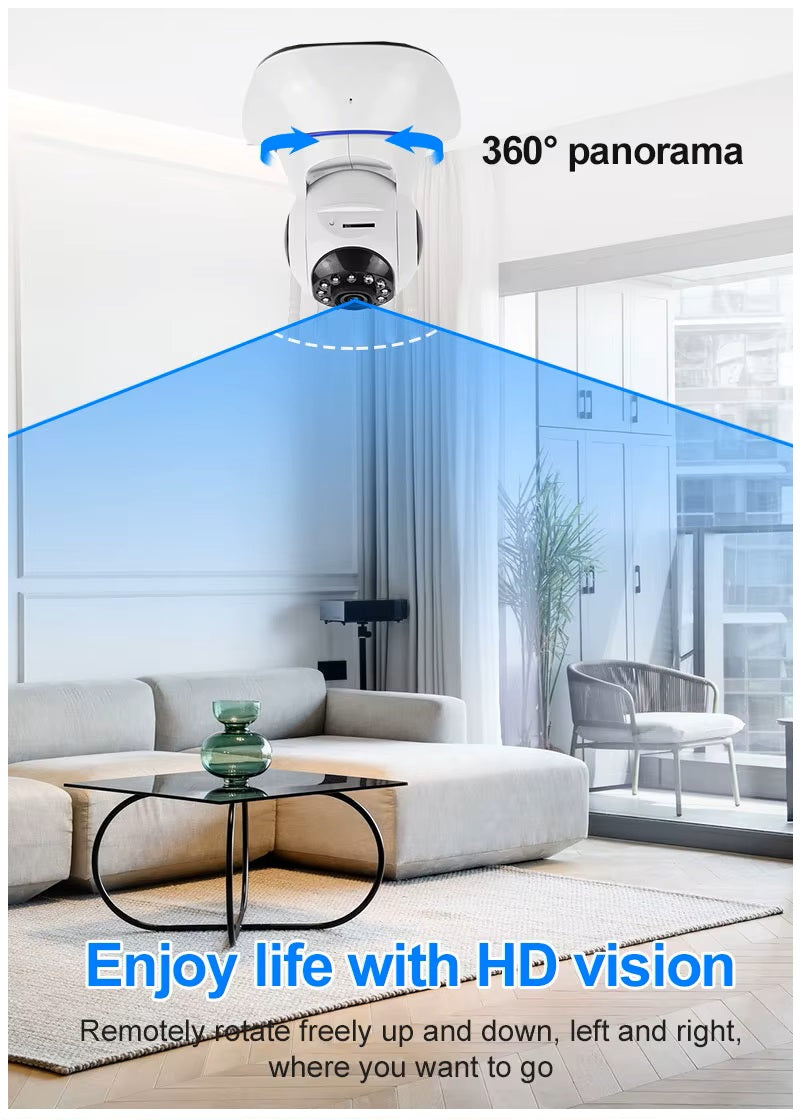 Cámara Inteligente A1 Rotación 360° Full HD 1080P y Visión Nocturna