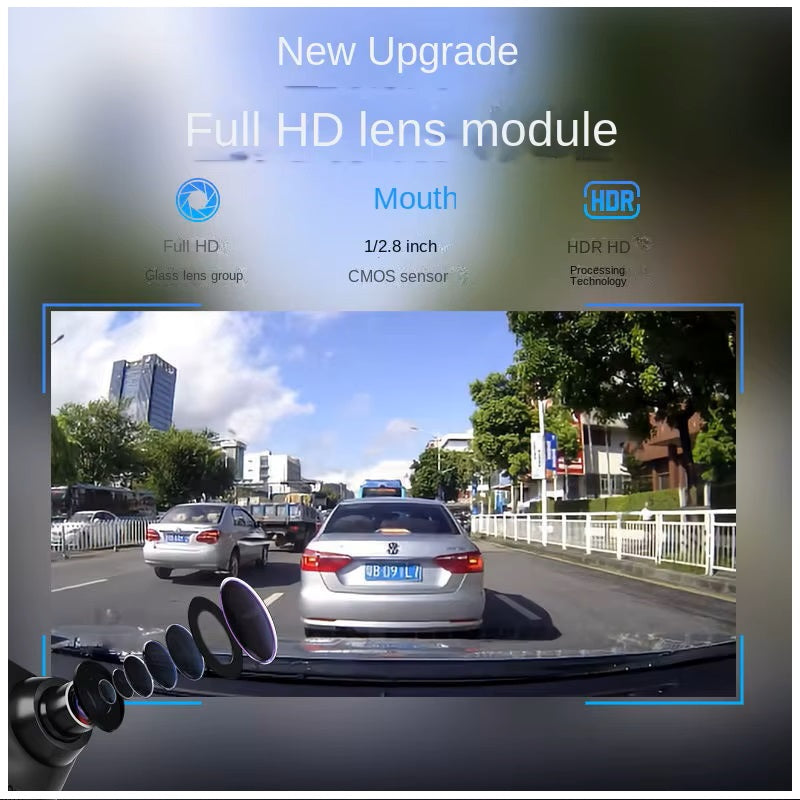 Cámara DVR para Auto Full HD 1080P 3 Canales Visión Nocturna WiFi