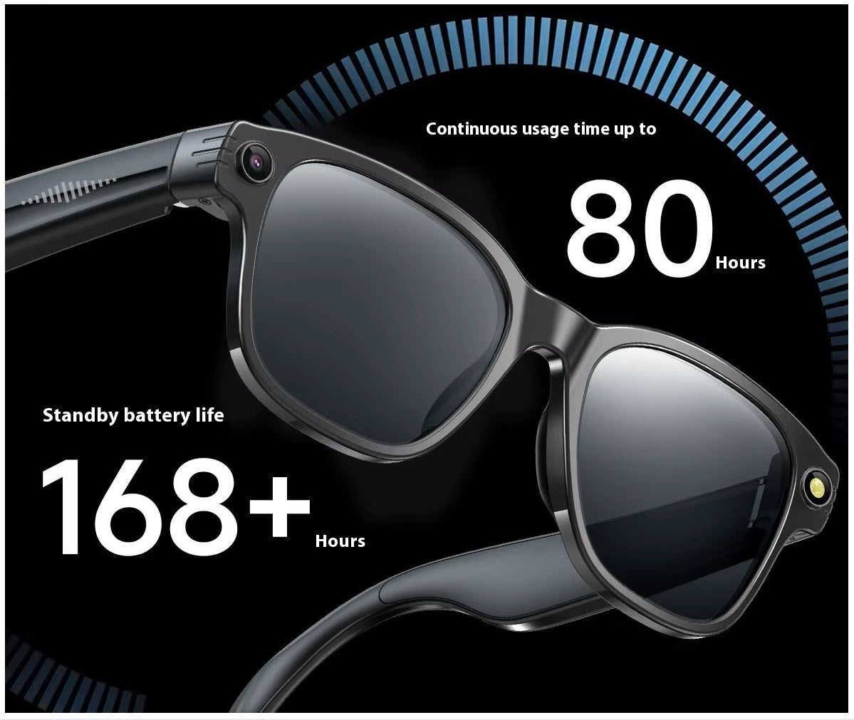 Gafas Inteligentes L801 Cámara 8MP 1200P, Traducción IA y WiFi