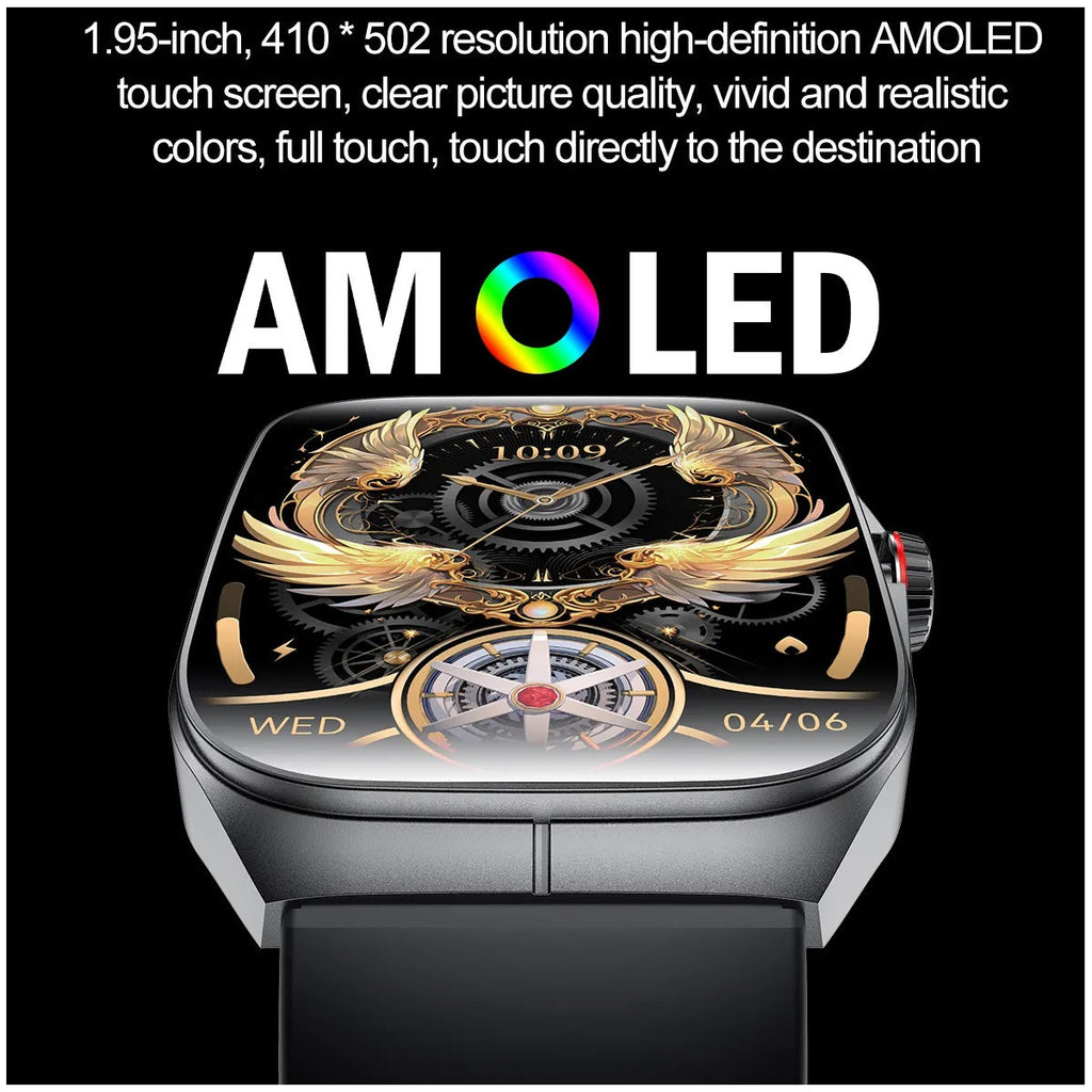 Smartwatch HK80 Pantalla AMOLED 1.95 pulgadas, IP68 Bienestar Deporte